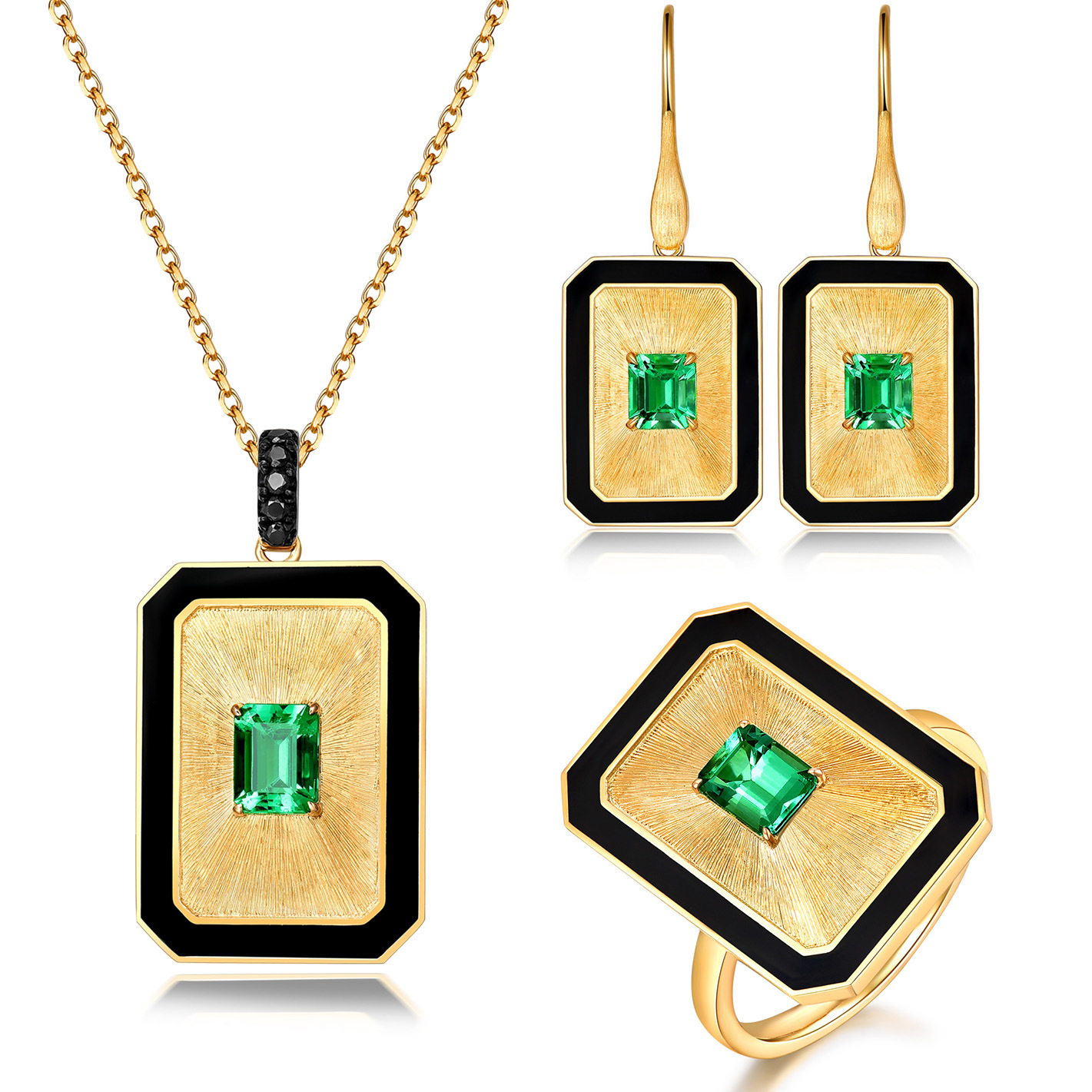 Vintage Fashion Jewelry Necklaces - Young Vintage Luxury Green Sapphire Ring