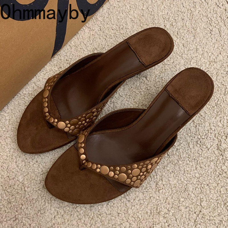 Vintage Slip Dress - Designer Vintage Clip Toe Women Slippers