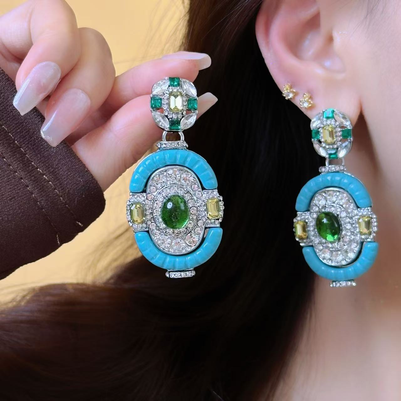 Vintage Turquoise Emerald Silv - Vintage Fashion Eras บทวิจารณ์และราคา
