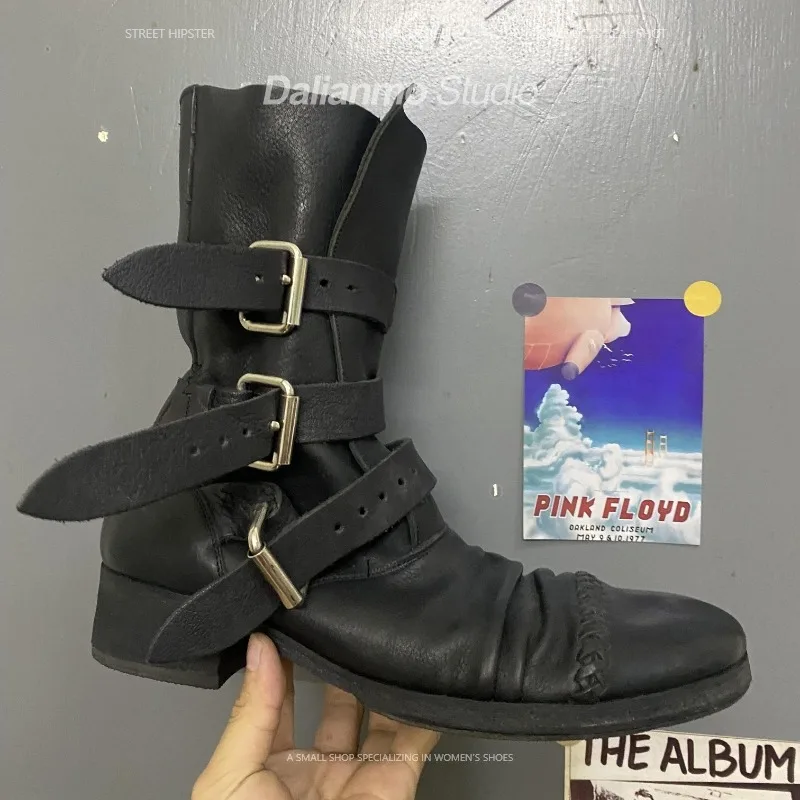 Fashion Men's Genuine Leather  - Vintage Fashion Style Men บทวิจารณ์และราคา