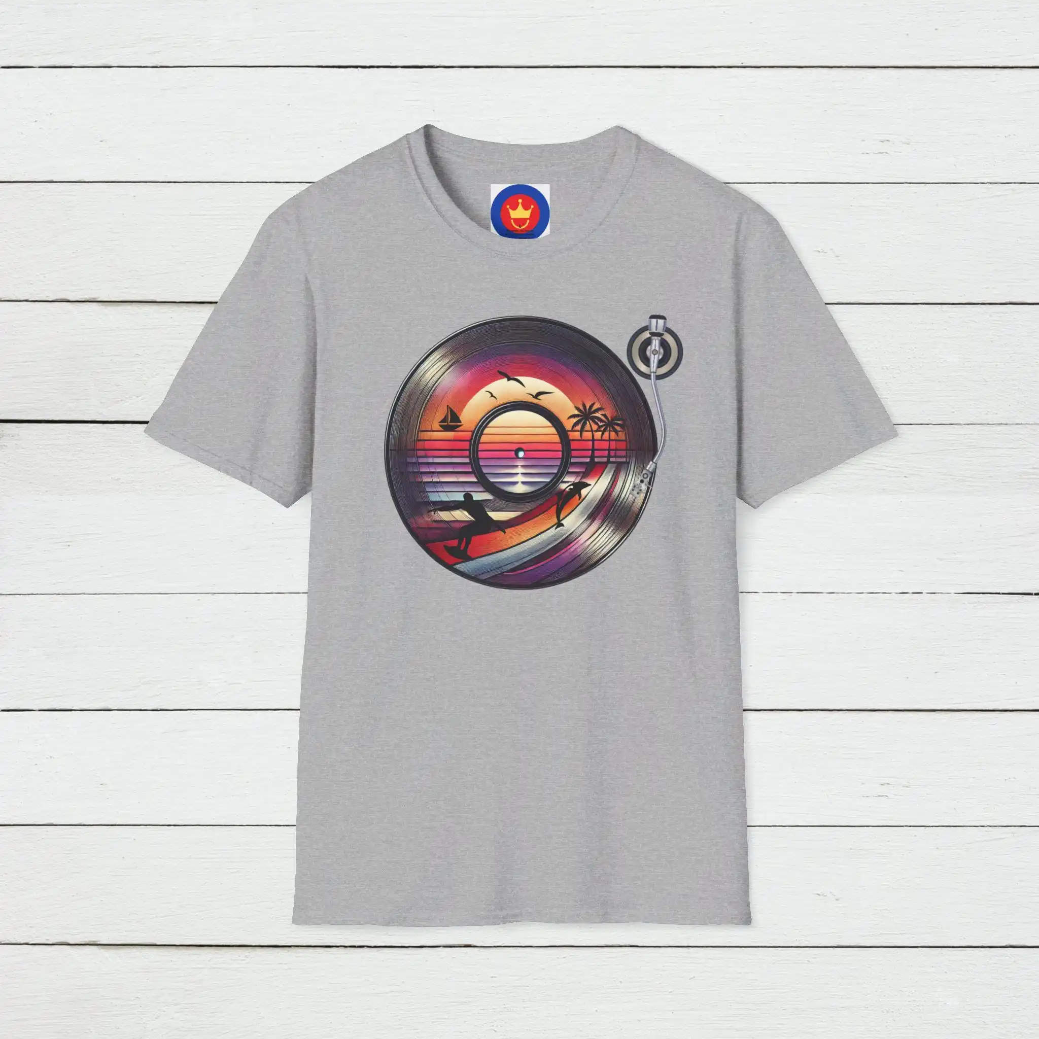 Retro Beach Vinyl T Shirt Vint - Vintage Vibes Fashion บทวิจารณ์และราคา