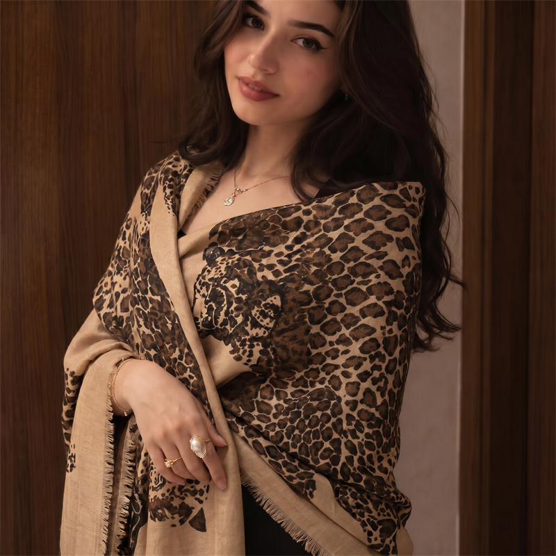 Vintage Leopard Print Hijab an - Vintage Fashion Wear บทวิจารณ์และราคา