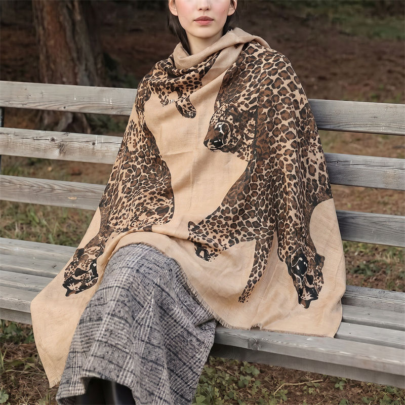 Vintage Leopard Print Hijab an - Vintage Fashion Wear บทวิจารณ์และราคา