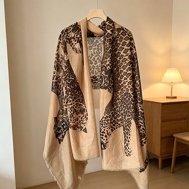 Vintage Leopard Print Hijab an - Vintage Fashion Wear บทวิจารณ์และราคา