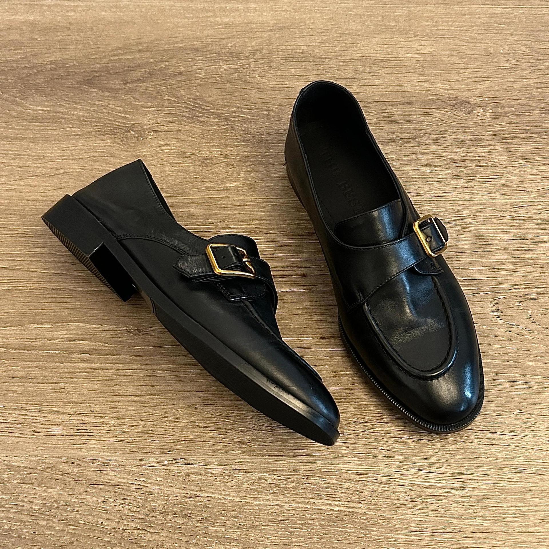 Women's Black Shoes Monk Strap - Vintage Slip Dress บทวิจารณ์และราคา