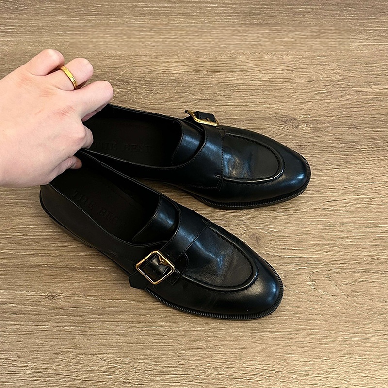 Women's Black Shoes Monk Strap - Vintage Slip Dress บทวิจารณ์และราคา
