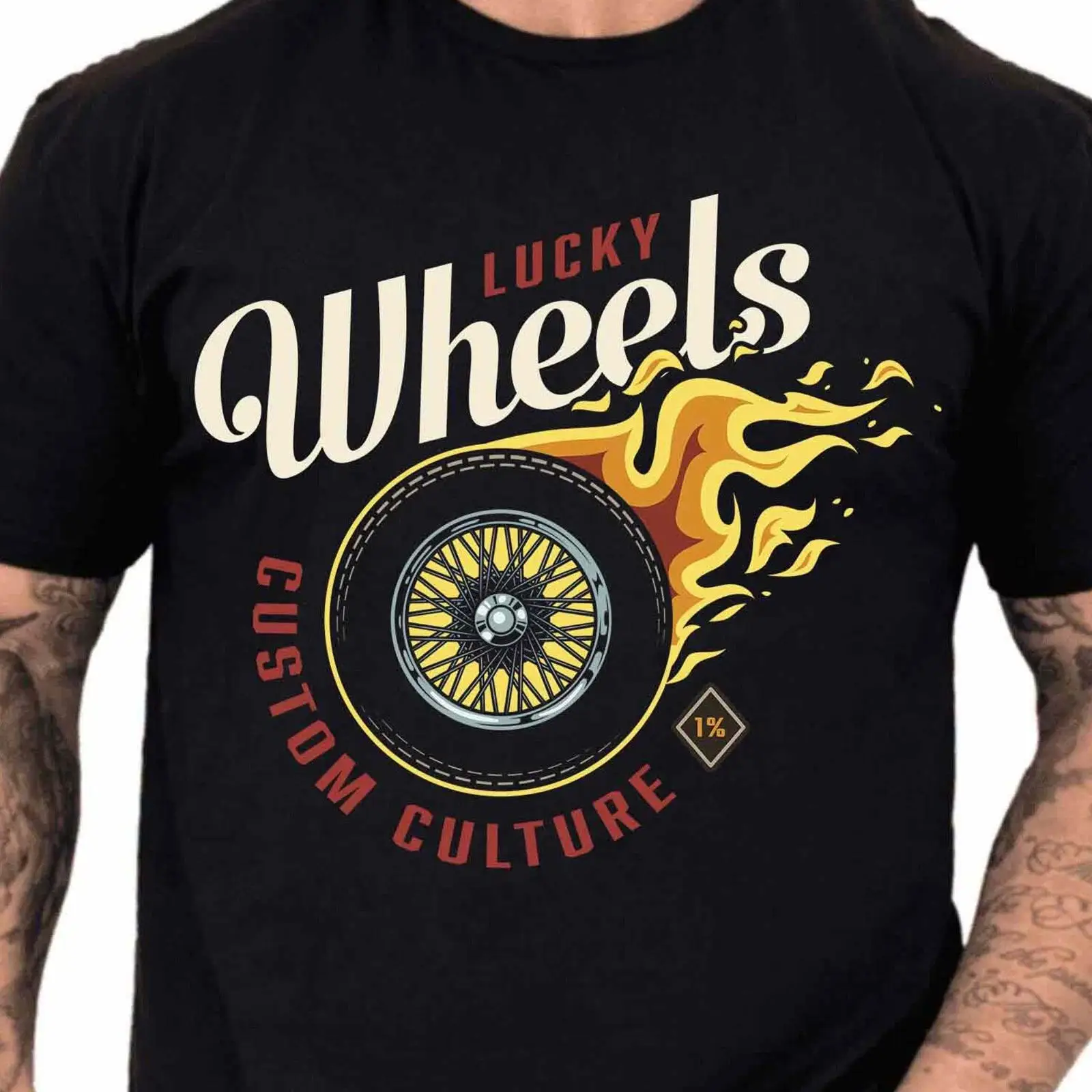 Lucky Wheels Custom T Shirt Fl - Vintage Fashion Wheel บทวิจารณ์และราคา