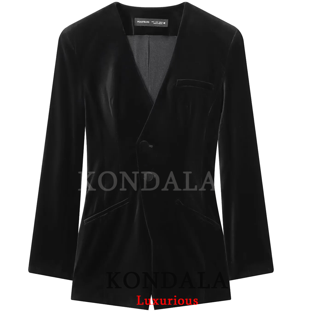 KONDALA Vintage Casual Women B - Velvet Blazer Vintage บทวิจารณ์และราคา
