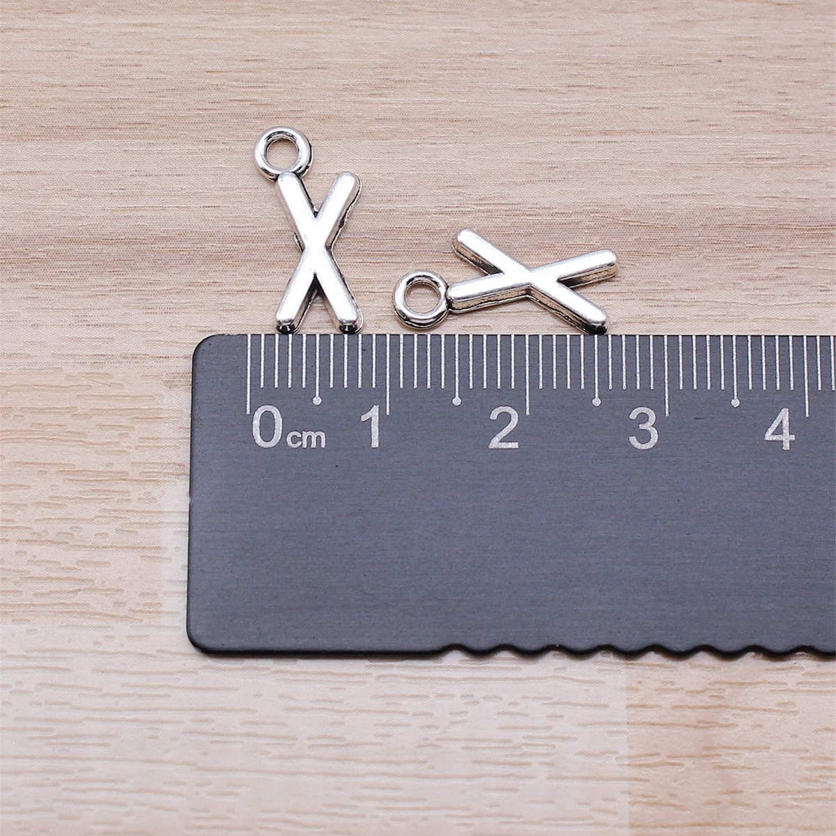 Antique Silver Letter Charm Nu - Vintage Fashion Jewelry Necklaces บทวิจารณ์และราคา