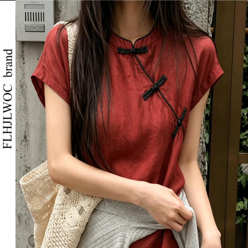 Cotton Linen Tops Blouses Fash - Vintage Fashion Japan บทวิจารณ์และราคา