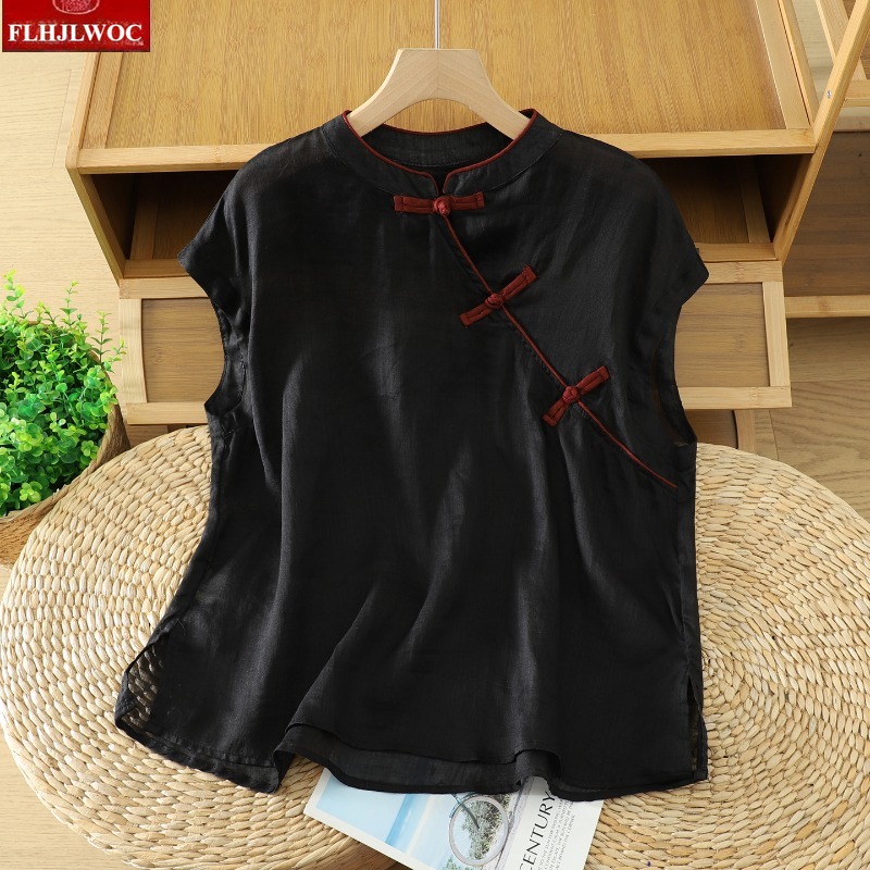 Cotton Linen Tops Blouses Fash - Vintage Fashion Japan บทวิจารณ์และราคา