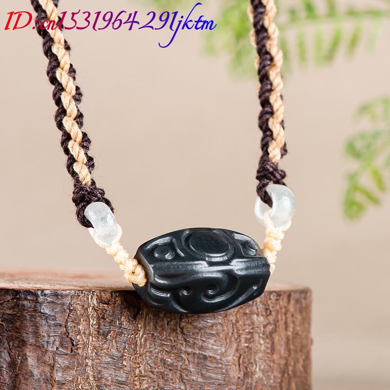Hetian Jade Carve Bead Pendant - Vintage Fashion Jewelry Necklaces บทวิจารณ์และราคา