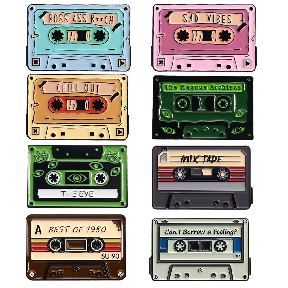 Vintage Music Tape Enamel Broo - Vintage Vibes Fashion บทวิจารณ์และราคา