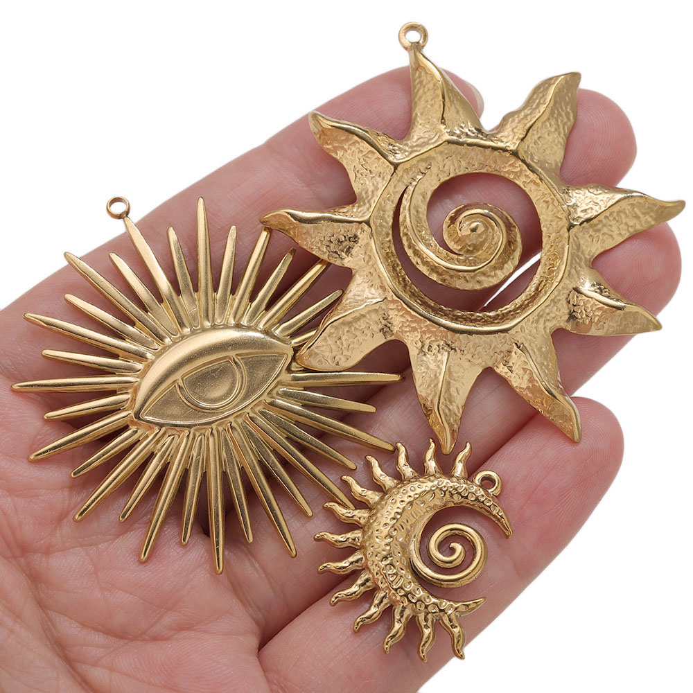 5pcs PVD Gold Charms Stainless - Vintage Fashion Jewelry Necklaces บทวิจารณ์และราคา