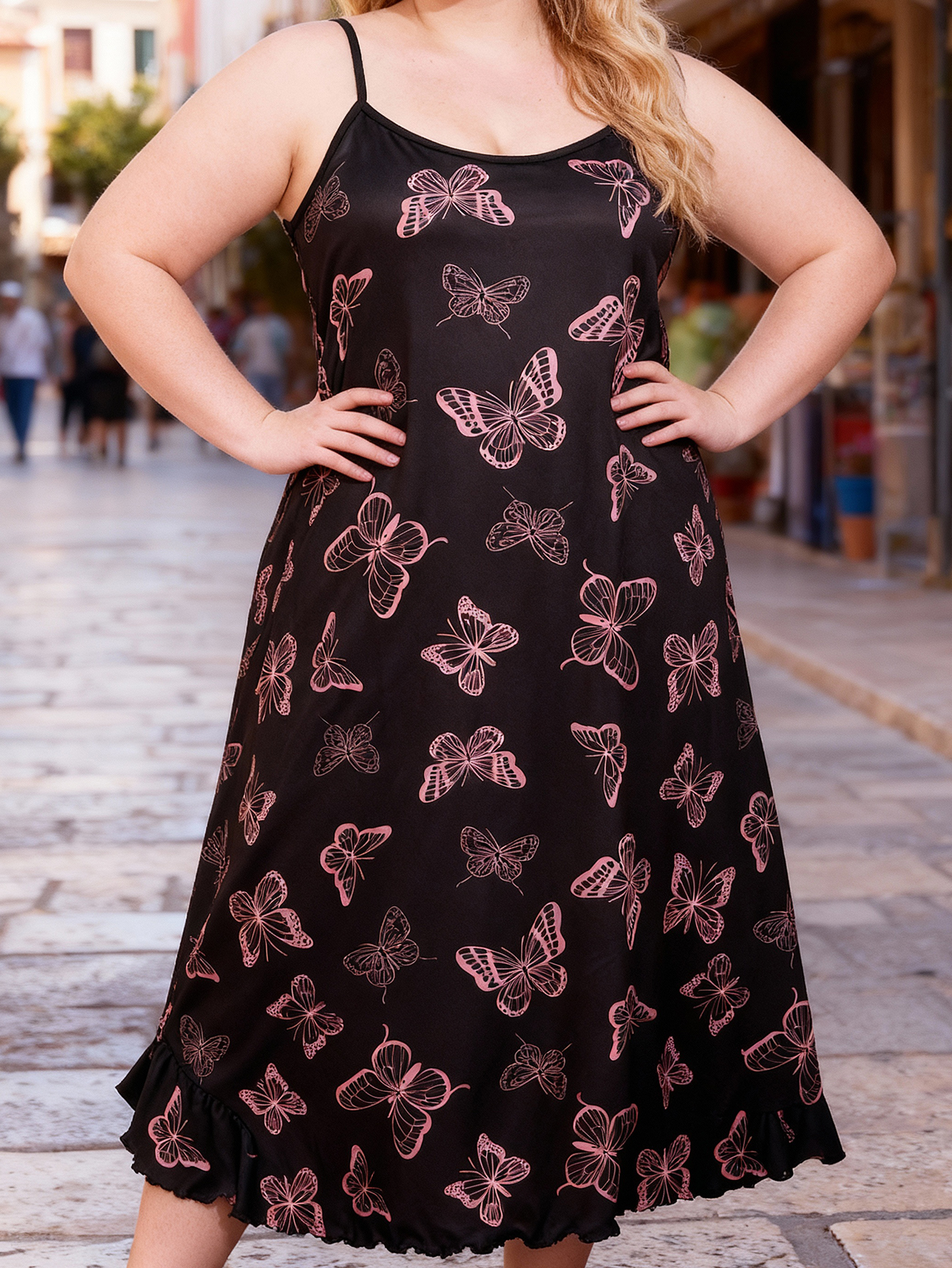 Plus Size Women's Spring Summe - Vintage Slip Dress บทวิจารณ์และราคา