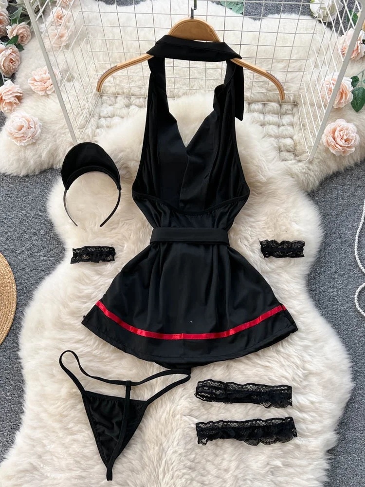 Erotic Fashion Sexy Halter Lin - Vintage Slip Dress บทวิจารณ์และราคา
