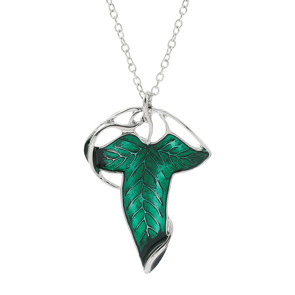 Vintage Green Leaf Pendant Nec - Vintage Fashion Jewelry Necklaces บทวิจารณ์และราคา