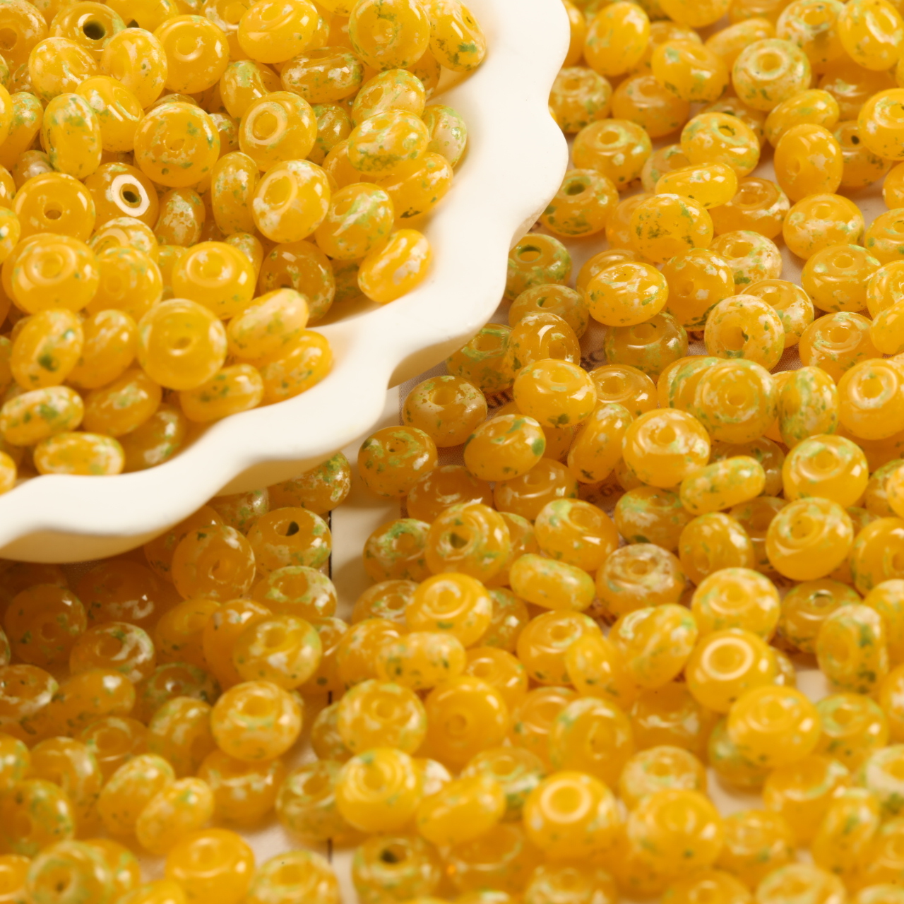 3x6mm Orange with Speckled Vin - Vintage Fashion Wheel บทวิจารณ์และราคา