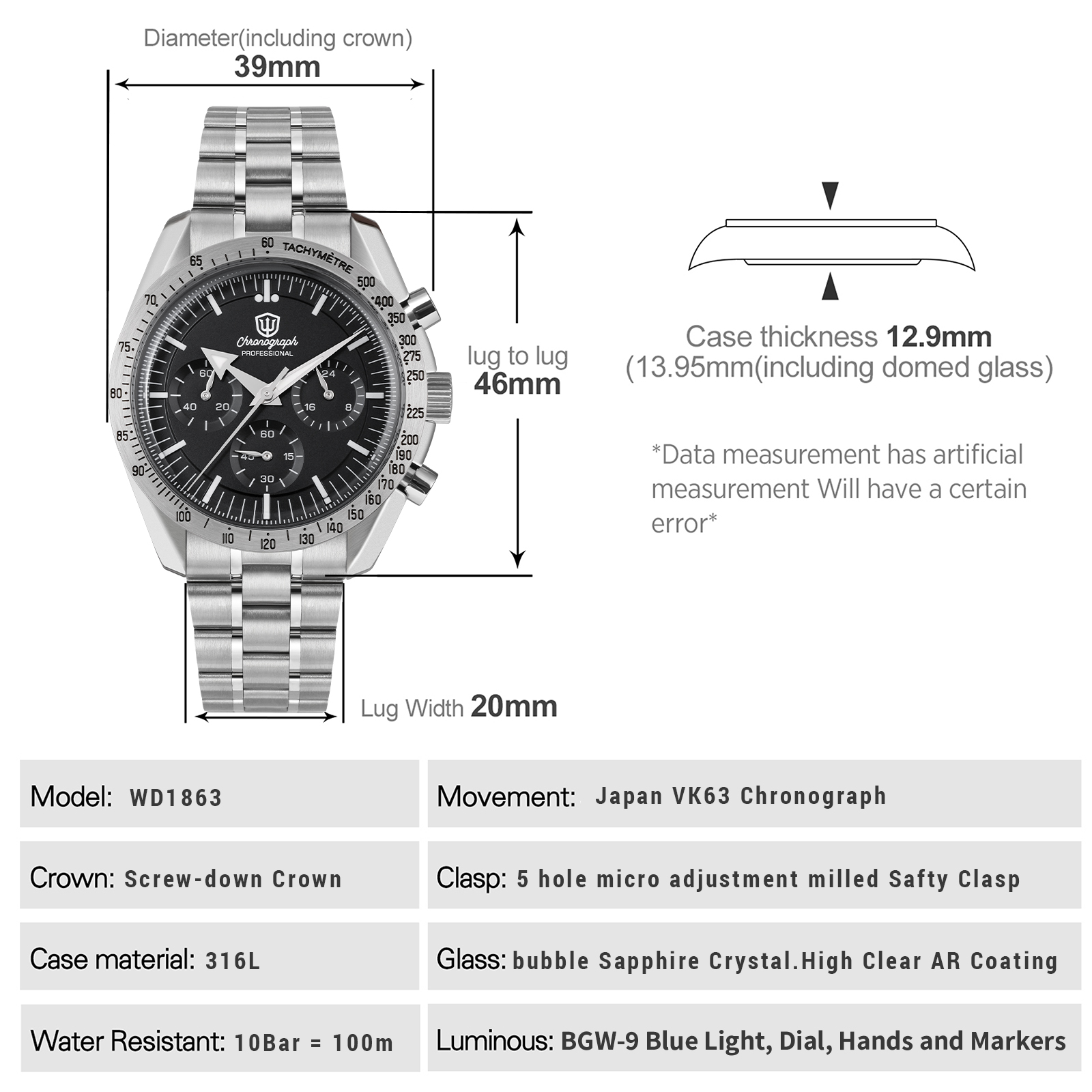 Watchdives WD1863 Mechanical Q - Vintage Fashion Japan บทวิจารณ์และราคา