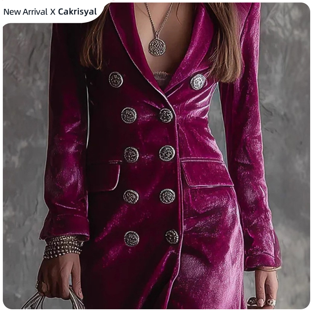 Vintage Velvet Long Blazer Dre - Velvet Blazer Vintage บทวิจารณ์และราคา