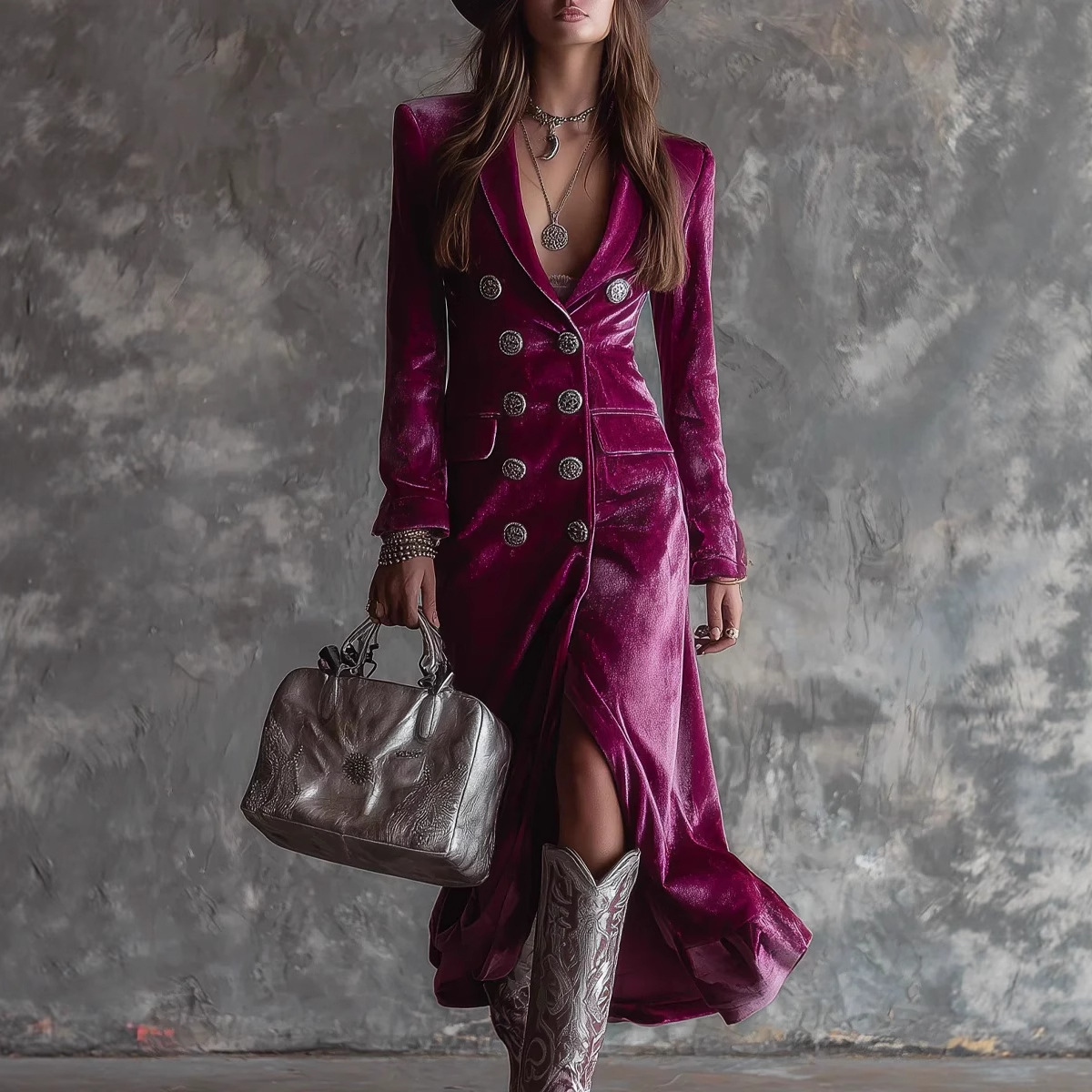 Vintage Velvet Long Blazer Dre - Velvet Blazer Vintage บทวิจารณ์และราคา