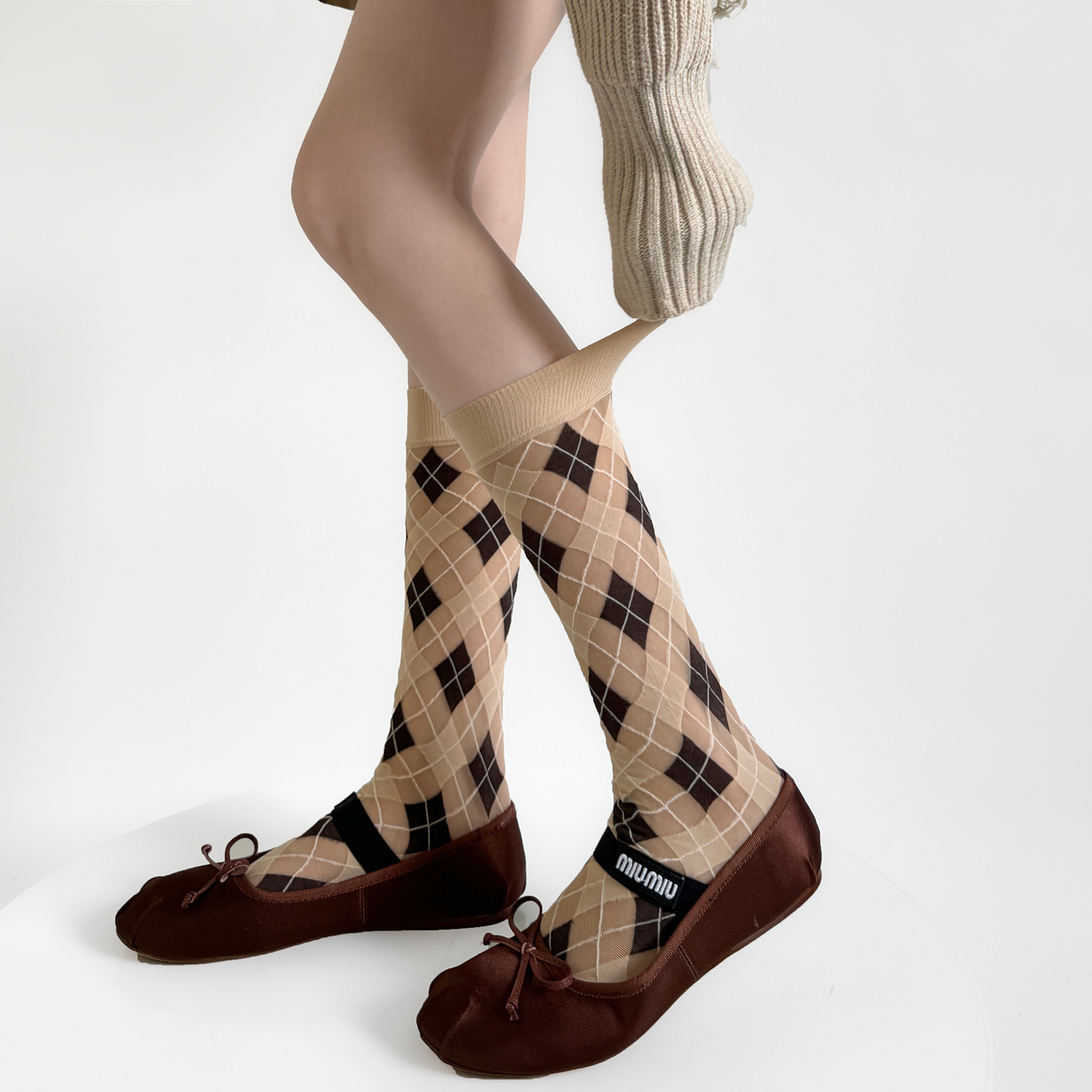 Women Socks College Style Plai - Velvet Blazer Vintage บทวิจารณ์และราคา