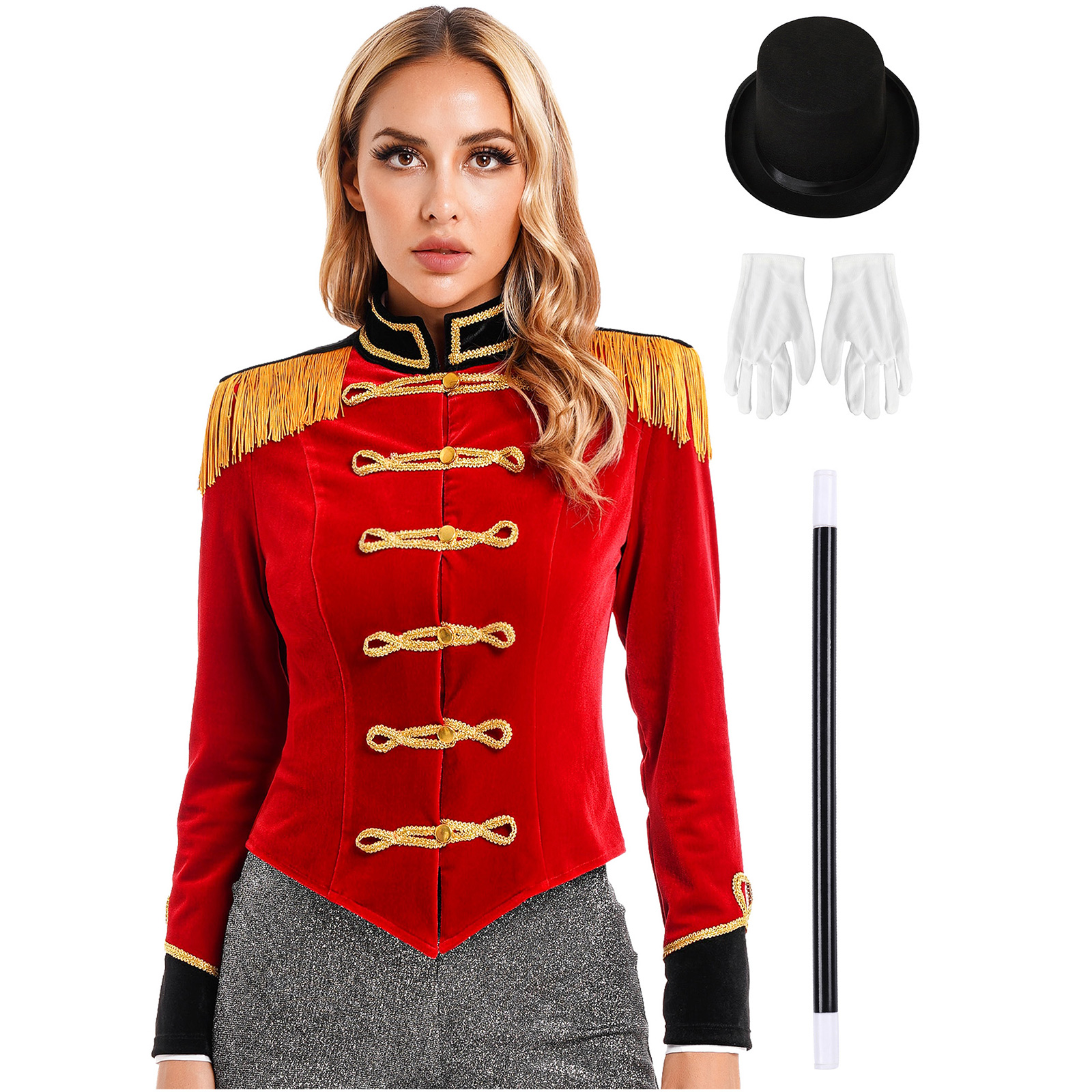 Women's Circus Costume Velvet  - Velvet Blazer Vintage บทวิจารณ์และราคา