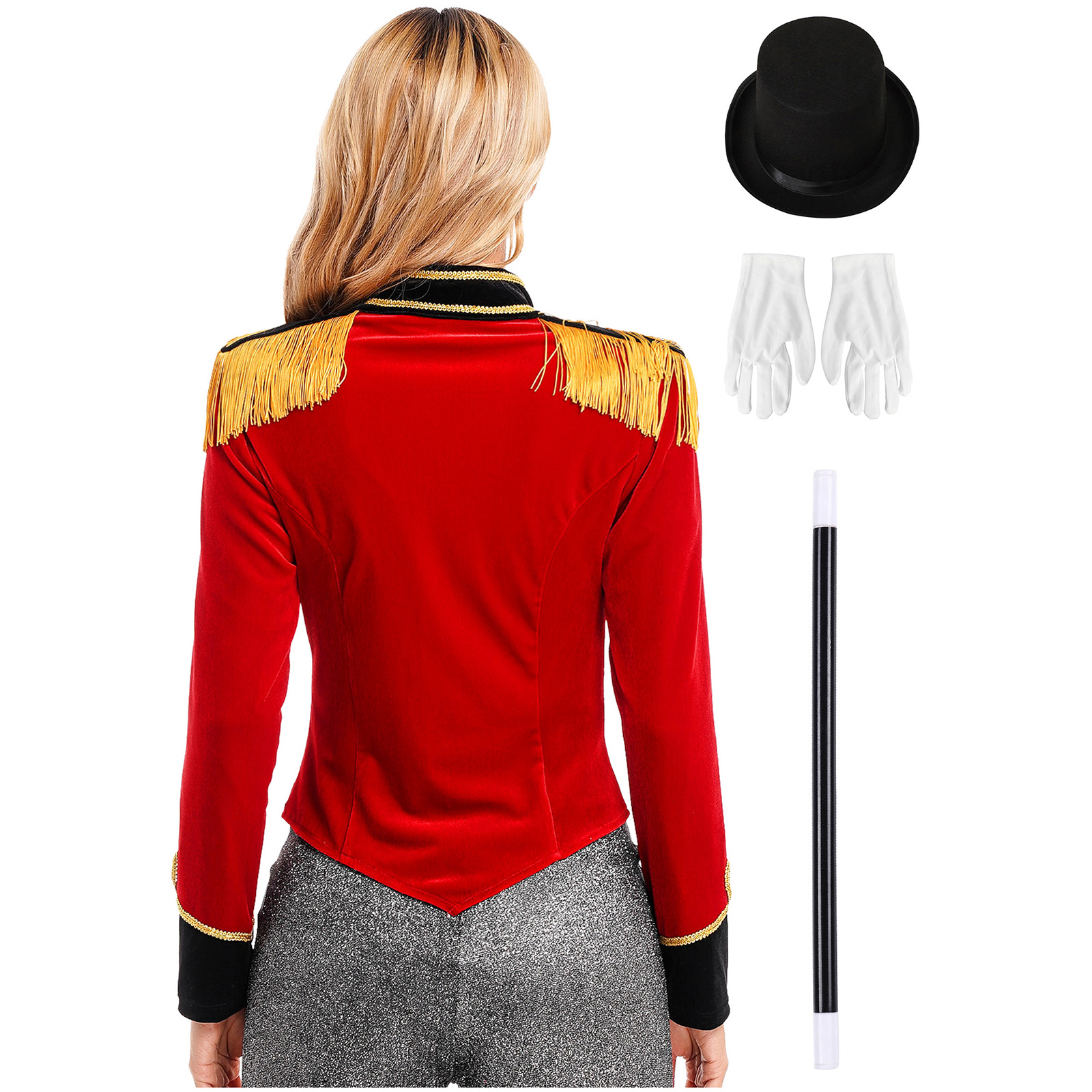 Women's Circus Costume Velvet  - Velvet Blazer Vintage บทวิจารณ์และราคา