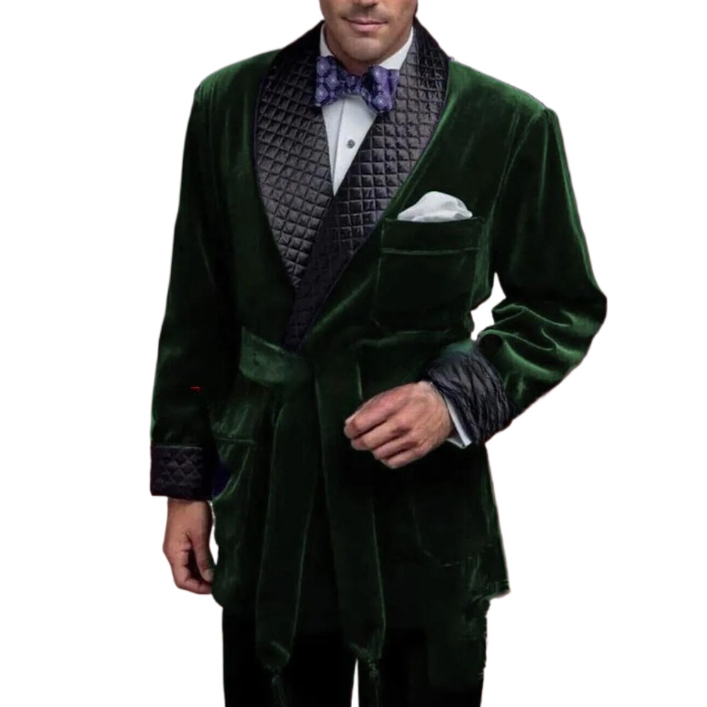 Green Velvet Smoking Suit Jack - Velvet Blazer Vintage บทวิจารณ์และราคา