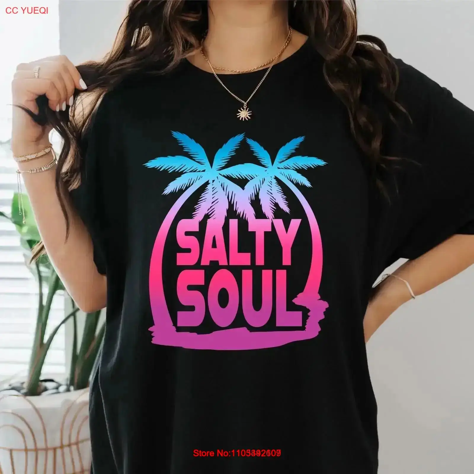 Salty Soul Beach T Shirt Summe - Vintage Vibes Fashion บทวิจารณ์และราคา