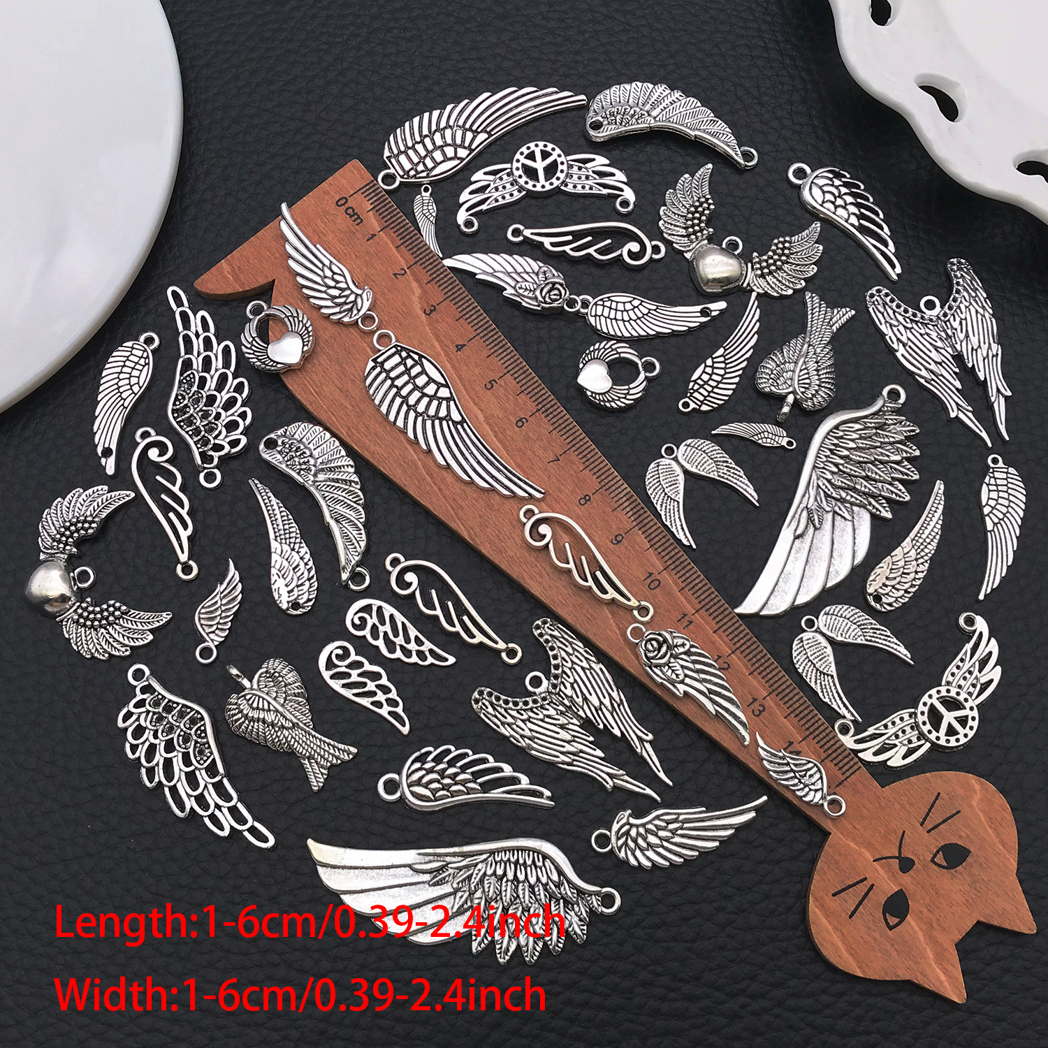 Angel Wing Charms, New 22/42 P - Vintage Fashion Jewelry Necklaces บทวิจารณ์และราคา