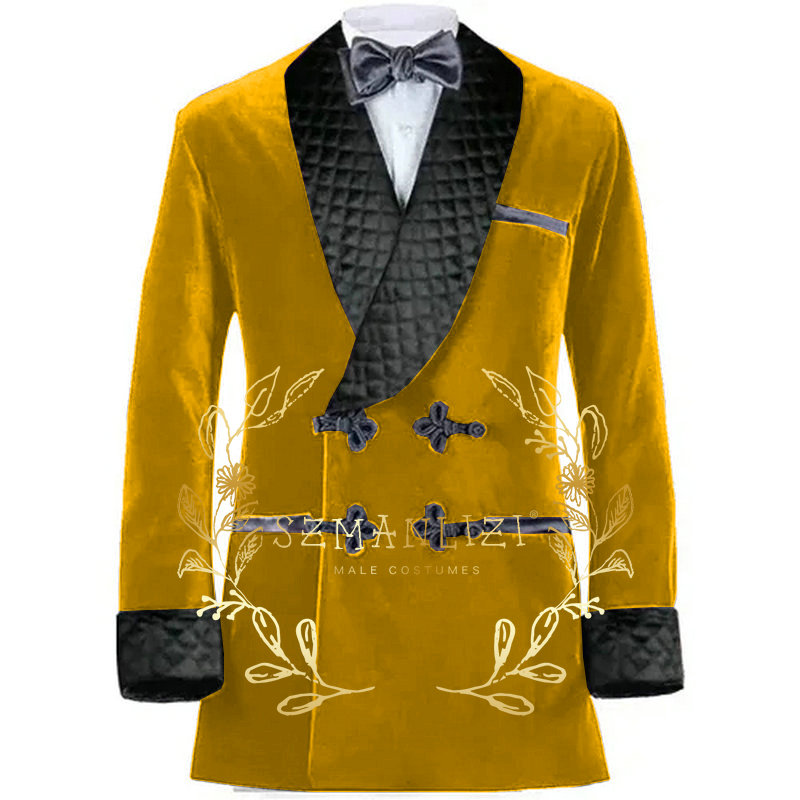 Double Breasted Purple Velvet  - Velvet Blazer Vintage บทวิจารณ์และราคา