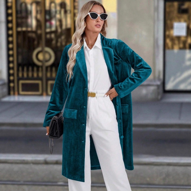 Luxury Vintage Velvet Trench C - Velvet Blazer Vintage บทวิจารณ์และราคา