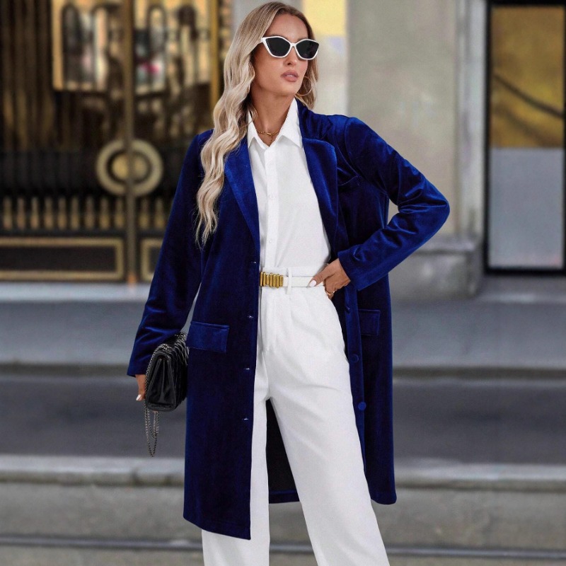 Luxury Vintage Velvet Trench C - Velvet Blazer Vintage บทวิจารณ์และราคา