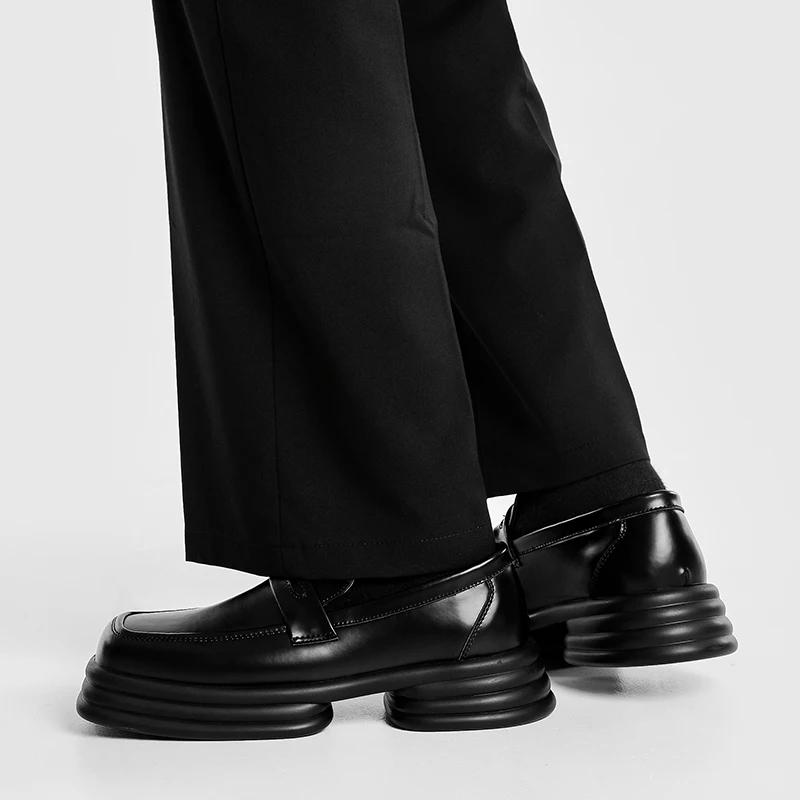 Men Zipper Patent Leather Incr - Vintage Fashion Japan บทวิจารณ์และราคา