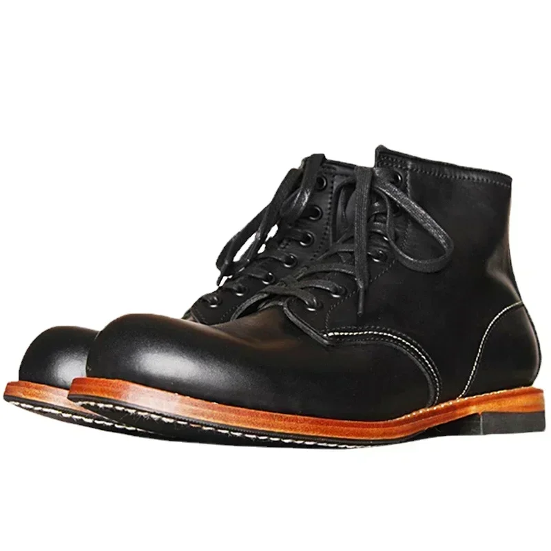 Vintage Men Goodyear-Welted Ge - Vintage Fashion Style Men บทวิจารณ์และราคา