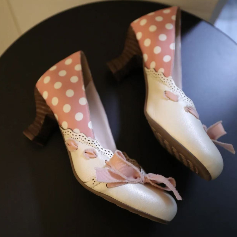 Vintage Chunky Heel Women Pump - Vintage Slip Dress บทวิจารณ์และราคา
