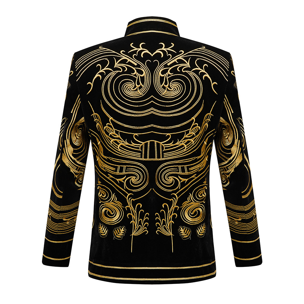 Men Vintage Velvet Embroidery  - Velvet Blazer Vintage บทวิจารณ์และราคา
